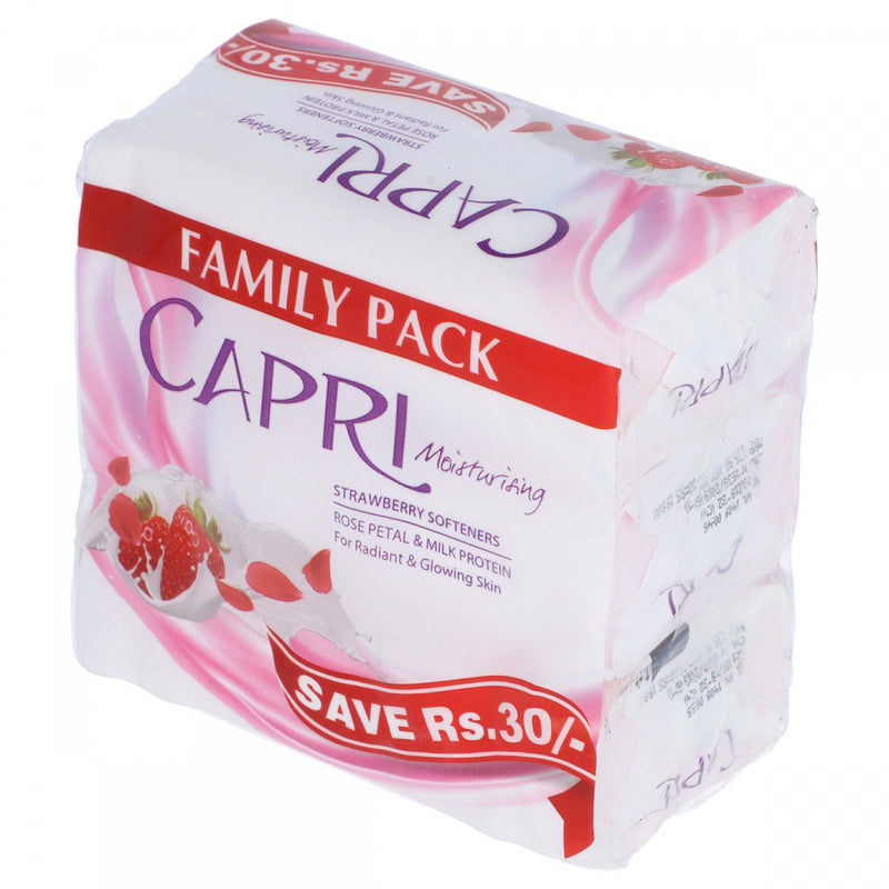 Capri Strawberry Softeners Soap Bar (3 x 140g) - HKarim Buksh