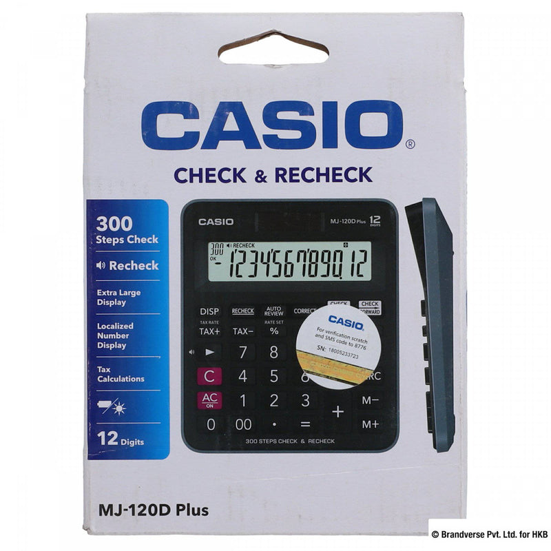 Casio Check & Recheck MJ-120D Plus Black - HKarim Buksh