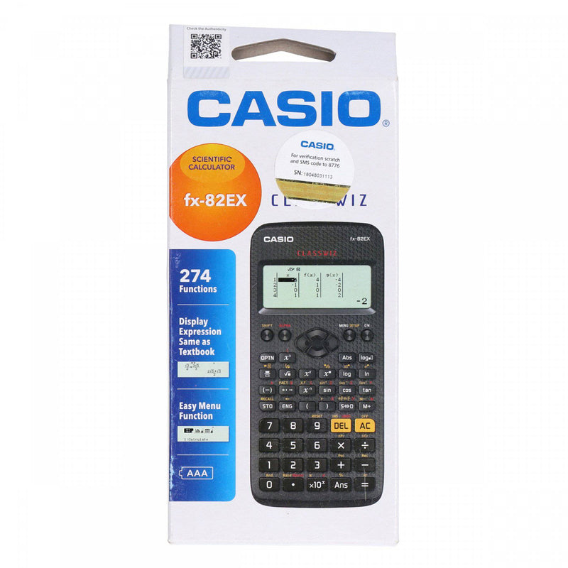 Casio Scientific Calculator Fx-82EX Black - HKarim Buksh