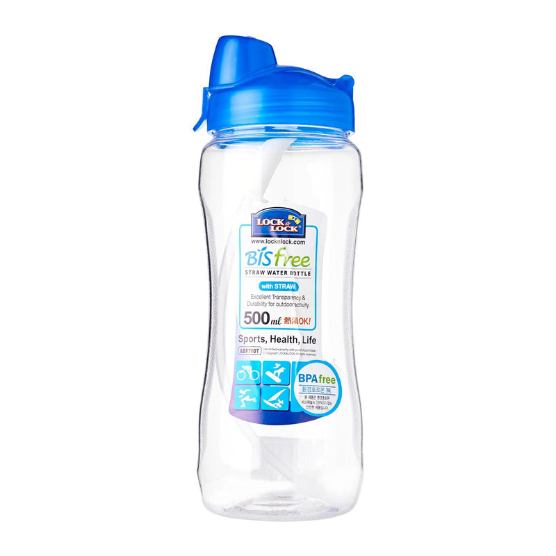 BISFREE SPORTS WATER BOTTLE - 500ML - WITH STRAW - HKarim Buksh