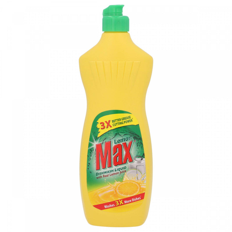 Lemon Max Dishwash Liquid Bottle With Lemon Juice 750ml - HKarim Buksh
