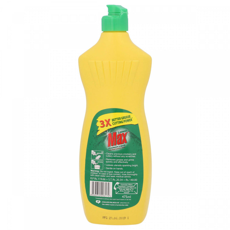 Lemon Max Dishwash Liquid Bottle With Lemon Juice 750ml - HKarim Buksh