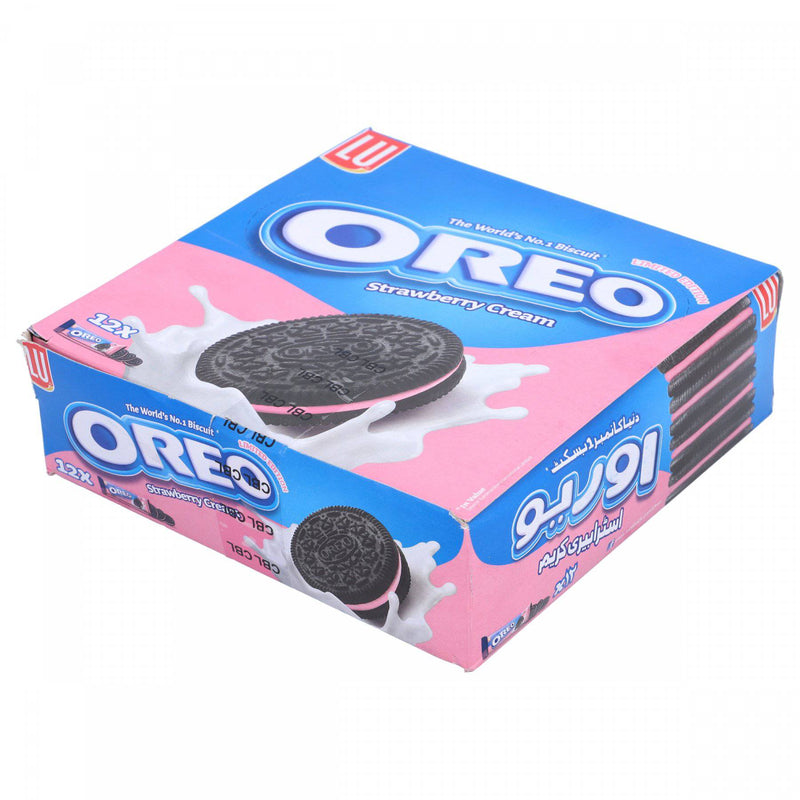LU Oreo Strawberry Cream Biscuit 12 packs - HKarim Buksh