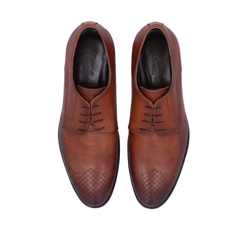 Barefoot Brown Formal Derby's with Black Sole For Men 6214 - HKarim Buksh