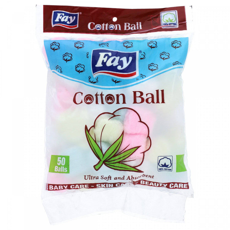 Fay Cottom Ball Ultra Soft and Absorbent 50 Balls - HKarim Buksh
