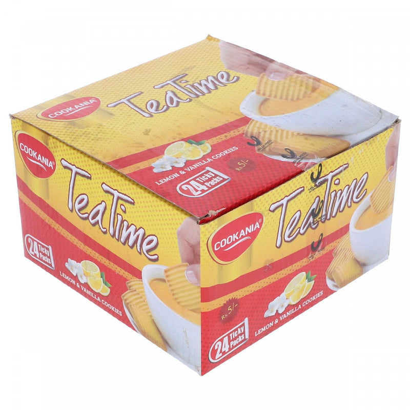 Cookania Teatime Lemon & Vanilla Cookies 24 Ticky Packs 432g - HKarim Buksh