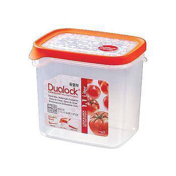 DUALOCK RECTANGULER Container 1.1L ORANGE - HKarim Buksh