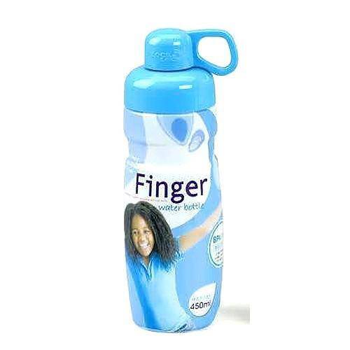 FINGER WATER BOTTLE PP 450ML - BLUE - HKarim Buksh