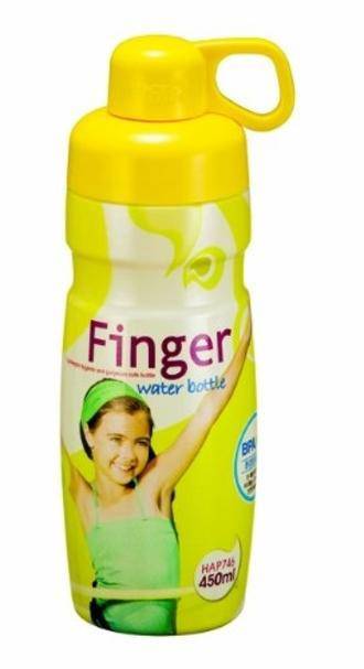 FINGER WATER BOTTLE PP 450ML - Yellow - HKarim Buksh