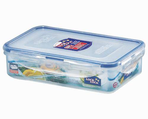 RECTANGULAR SHORT FOOD CONTAINER - 800ML WITH Divider - HKarim Buksh