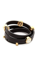 Livia Leather Triple Wrap Bracelet - HKarim Buksh