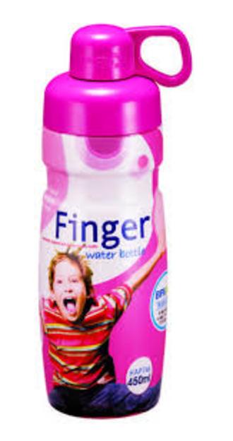 FINGER WATER BOTTLE PP 450ML - PINK - HKarim Buksh