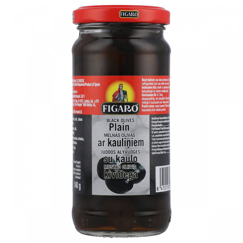 Figaro Plain Black Olives 240g - HKarim Buksh