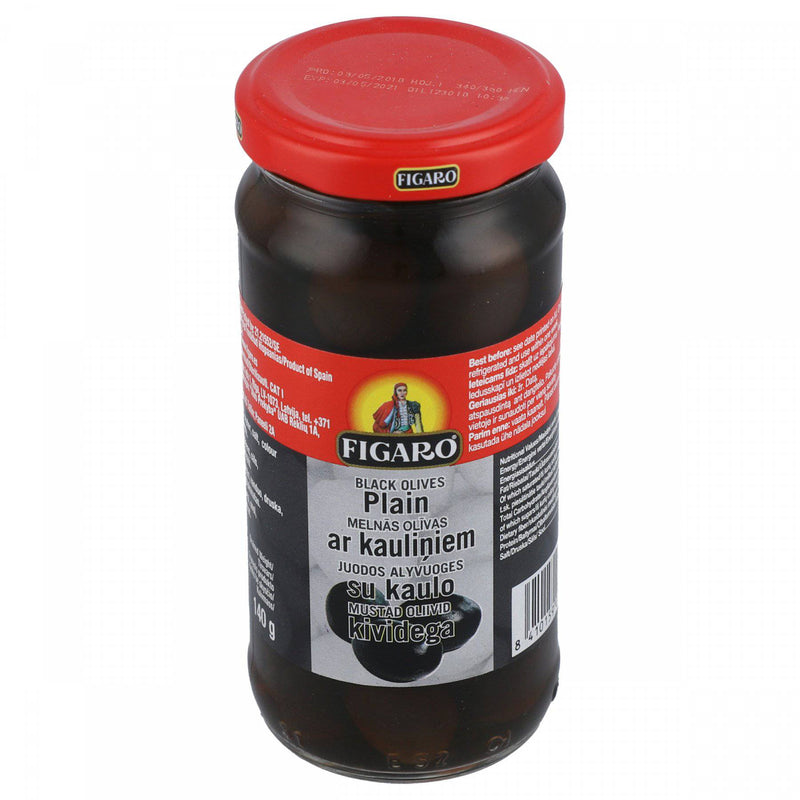 Figaro Plain Black Olives 240g - HKarim Buksh