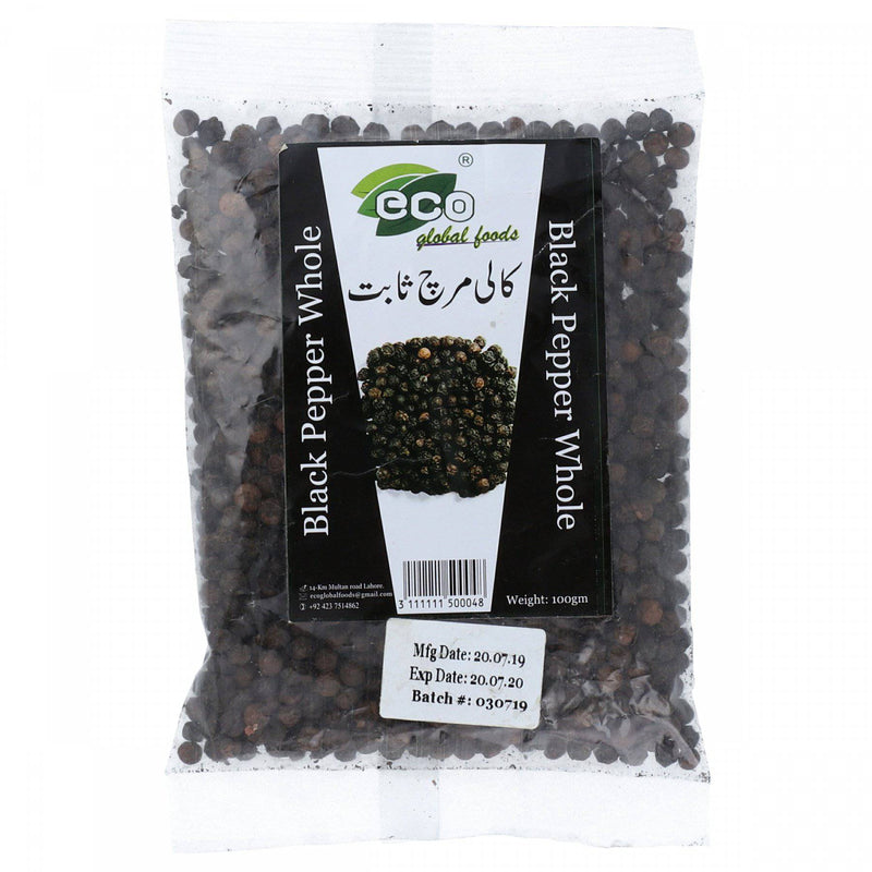 Eco Black Pepper Whole 100g - HKarim Buksh