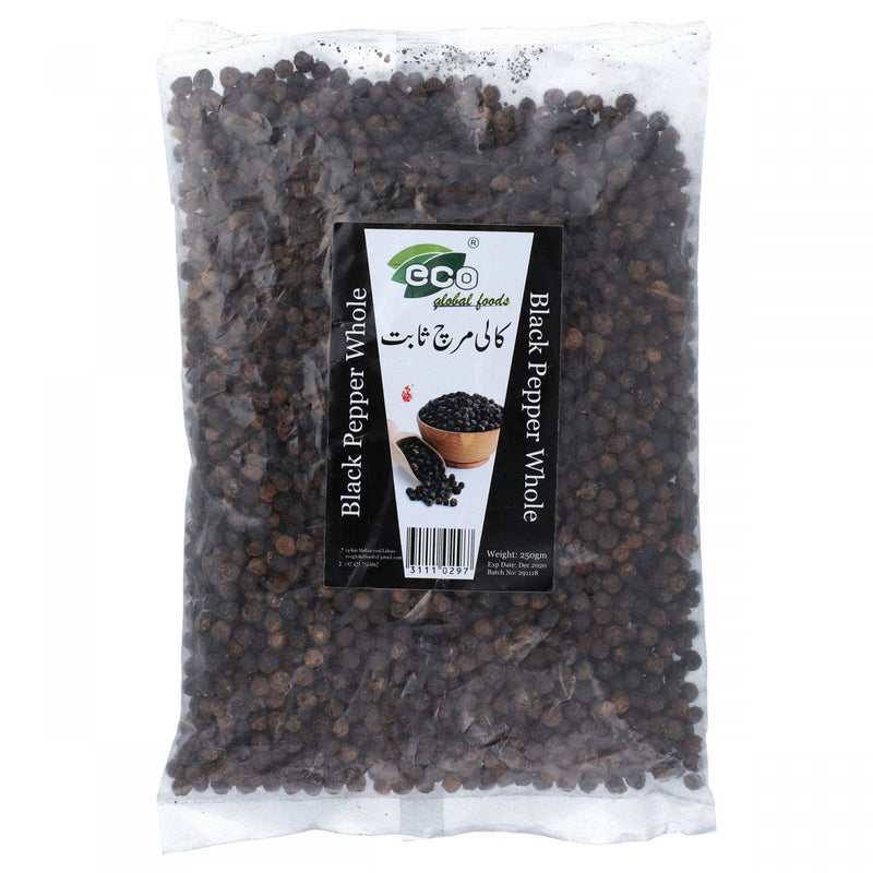 Eco Black Pepper Whole 250g - HKarim Buksh