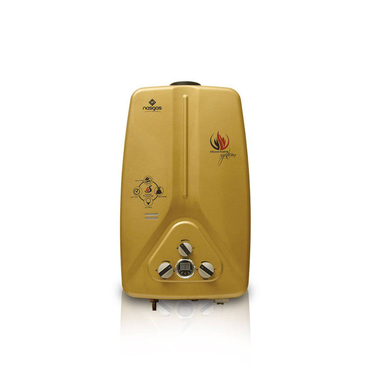 Nasgas Instant Gas Water Geyser Dg-09L (Gold) - HKarim Buksh