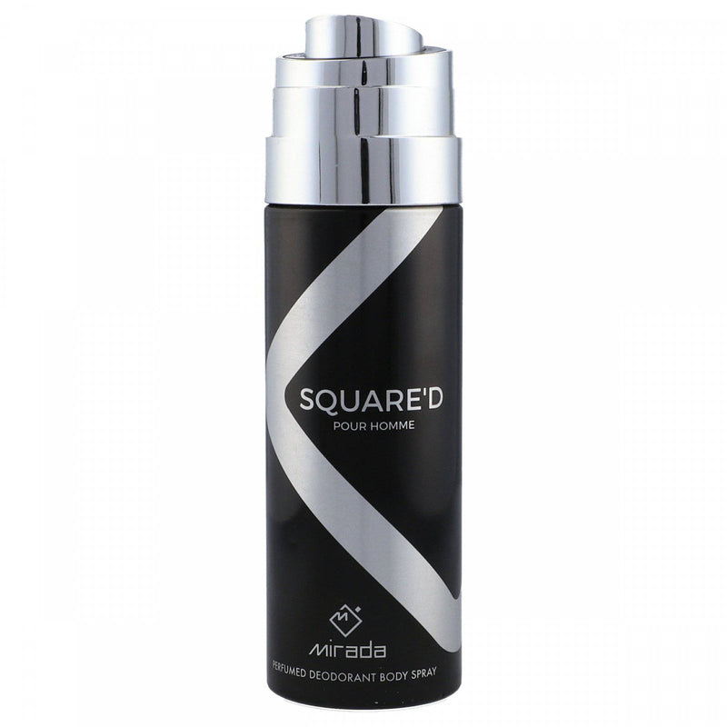 Mirada Squared Pour Homme Perfummed Deodorant Body Spray 200ml - HKarim Buksh