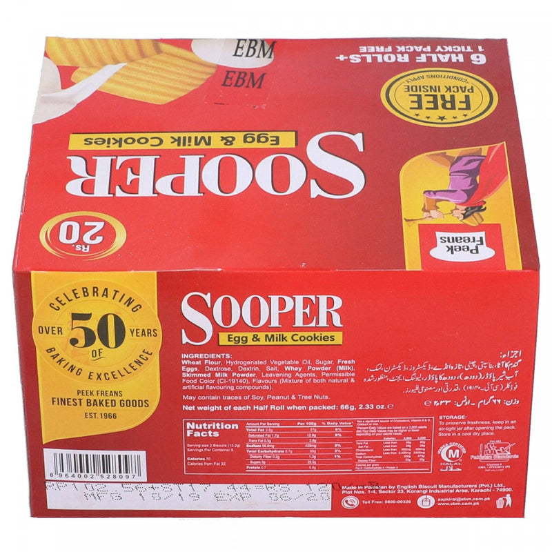 Peek Freens Sooper Egg and Milk Cookies 6 Half Rolls - HKarim Buksh