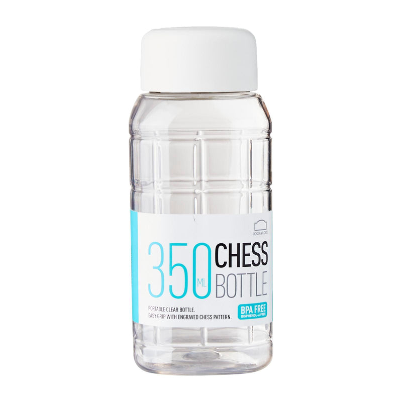 CHESS WATER BOTTLE PET - 350ML - WHITE - HKarim Buksh