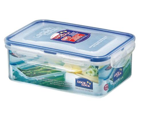 Lock & Lock Rectanguler Short Food Container W/ Divider 800Ml