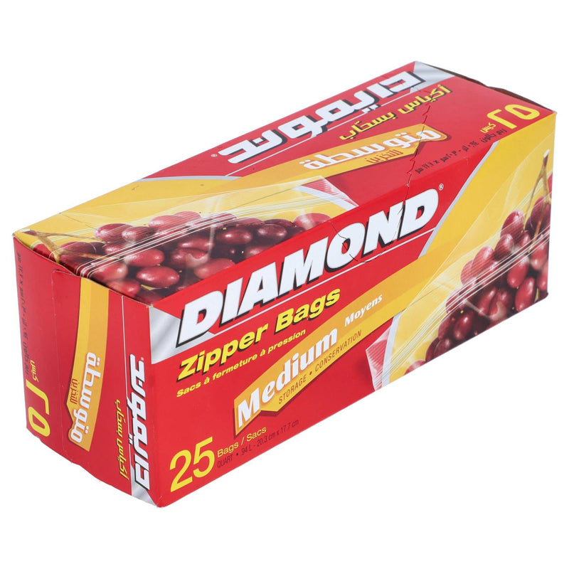 Diamond Zipper Bags 25 Bags - HKarim Buksh