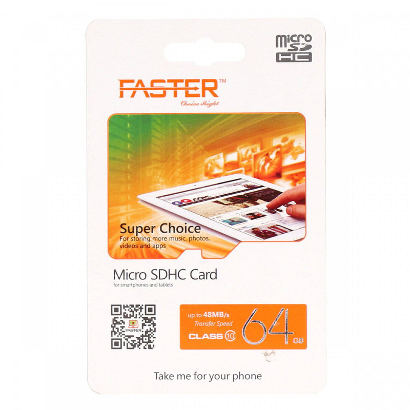 Faster MicroSDHC Card Upto 48 MBs Transfer Speed 64GB Black - HKarim Buksh