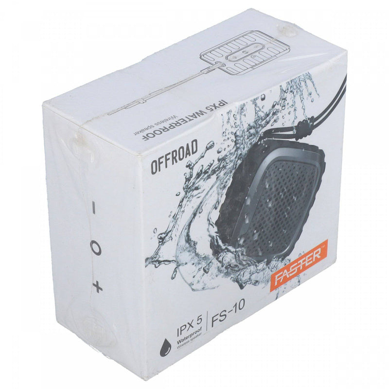 Faster Off Road IPX 5 Waterproof Wireless Speaker FS- 10 Black - HKarim Buksh