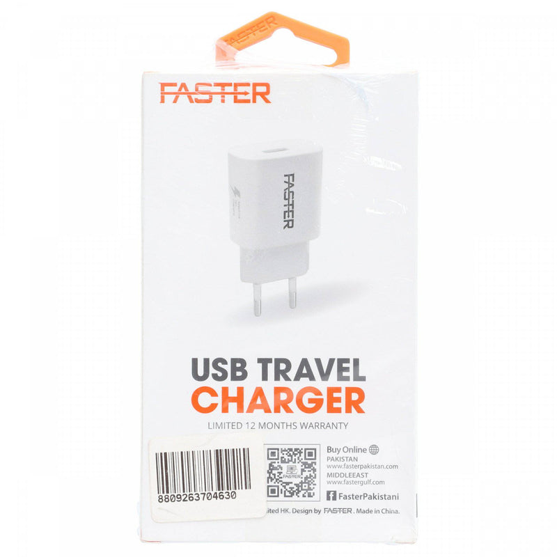 Faster USB Travel Charger 3.0 1 USB Port QC-99 White - HKarim Buksh