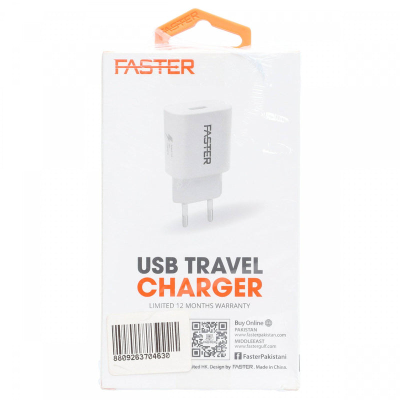 Faster USB Travel Charger 3.0 1 USB Port QC-99 White - HKarim Buksh