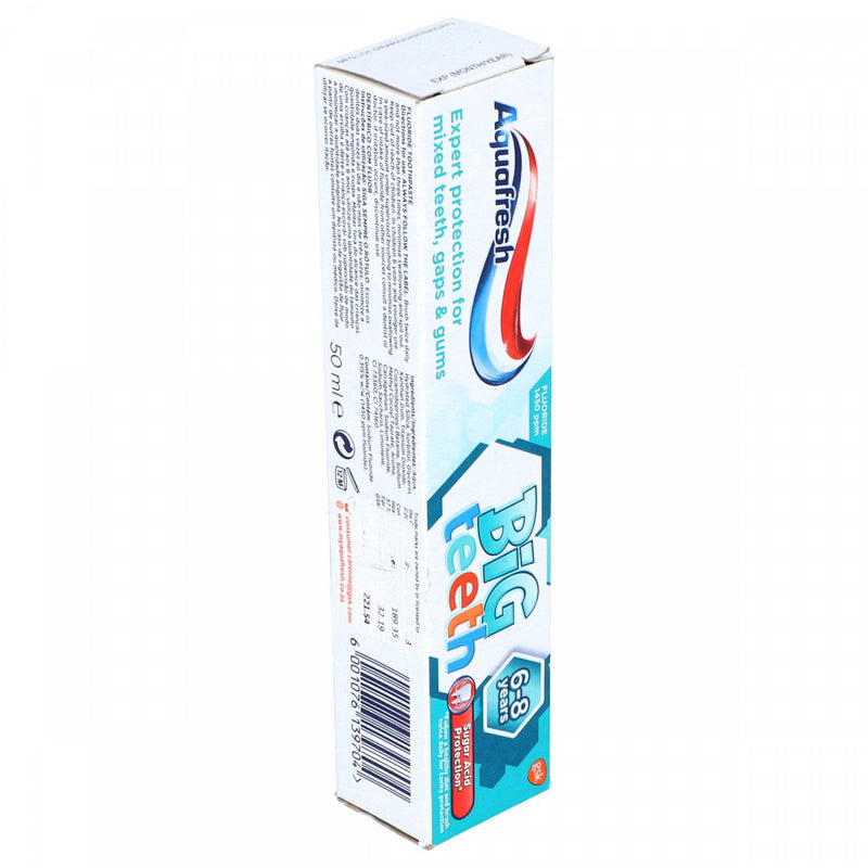 Aqua fresh Big Teeth 6-8 Year Tooth Paste 50ml - HKarim Buksh