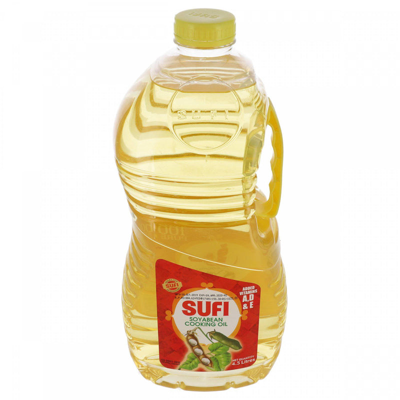 Sufi Soya Bean Cooking Oil 4.5ltr Bottle - HKarim Buksh