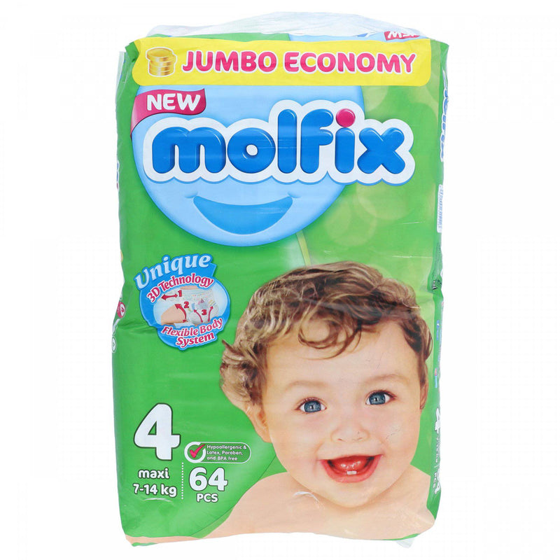 New Molfix 4 Maxi 7-14Kg 58 Pcs - HKarim Buksh