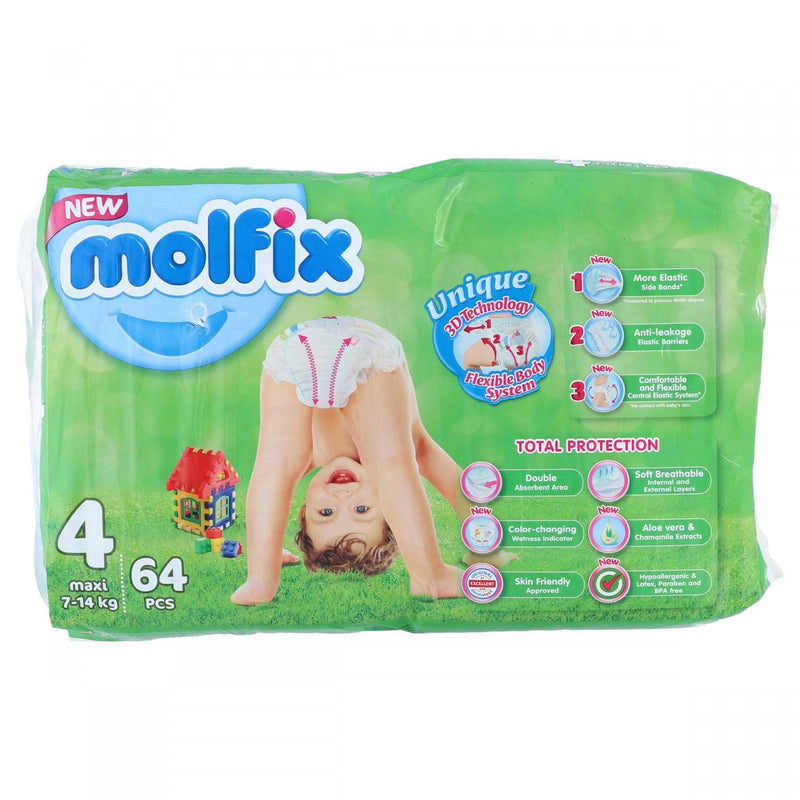 New Molfix 4 Maxi 7-14Kg 58 Pcs - HKarim Buksh