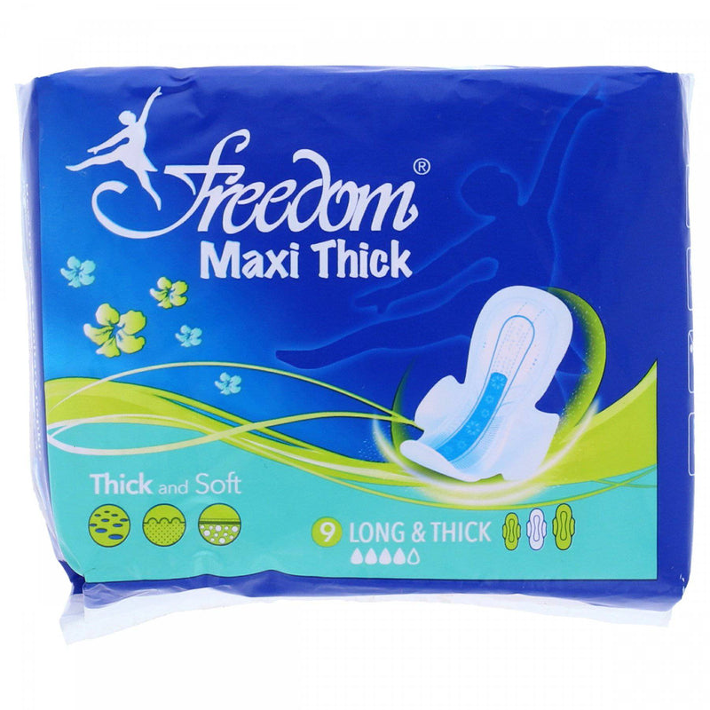 Freedom Maxi Thick Long & Thick 9 Long Sanitary Napkins - HKarim Buksh