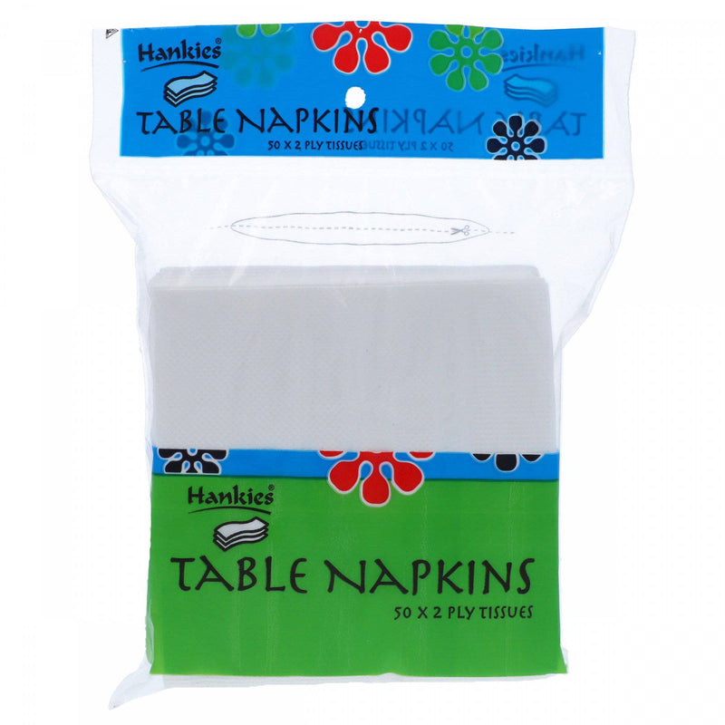 Hankies Table Napkin 2Ply x 50 Tissues - HKarim Buksh