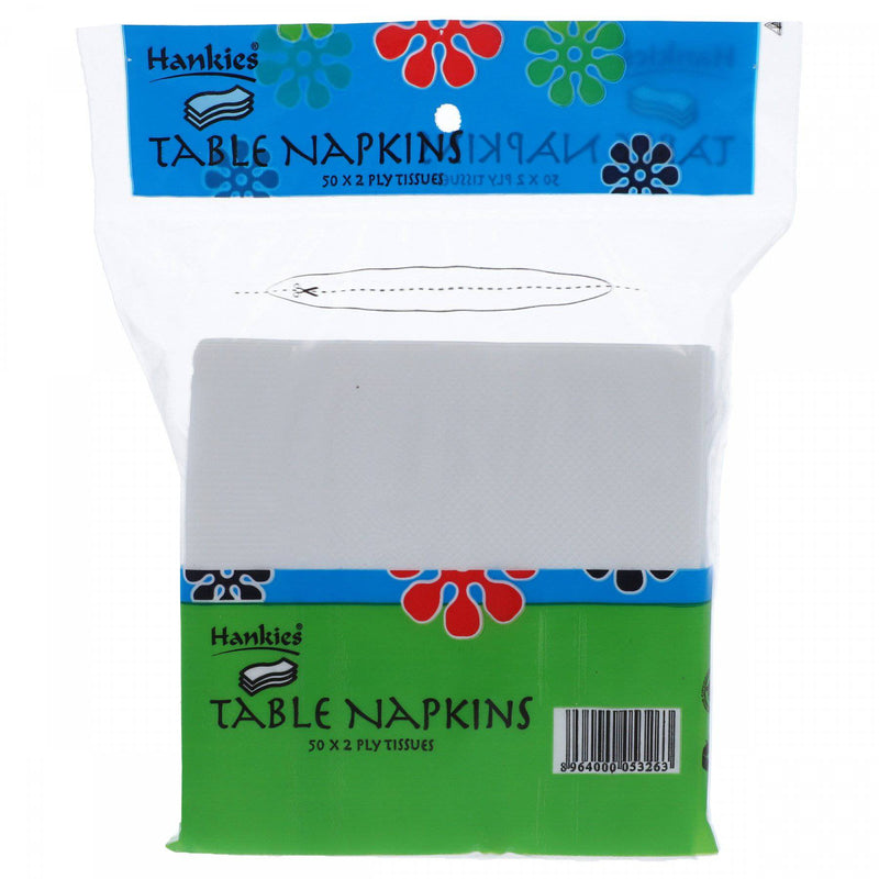 Hankies Table Napkin 2Ply x 50 Tissues - HKarim Buksh