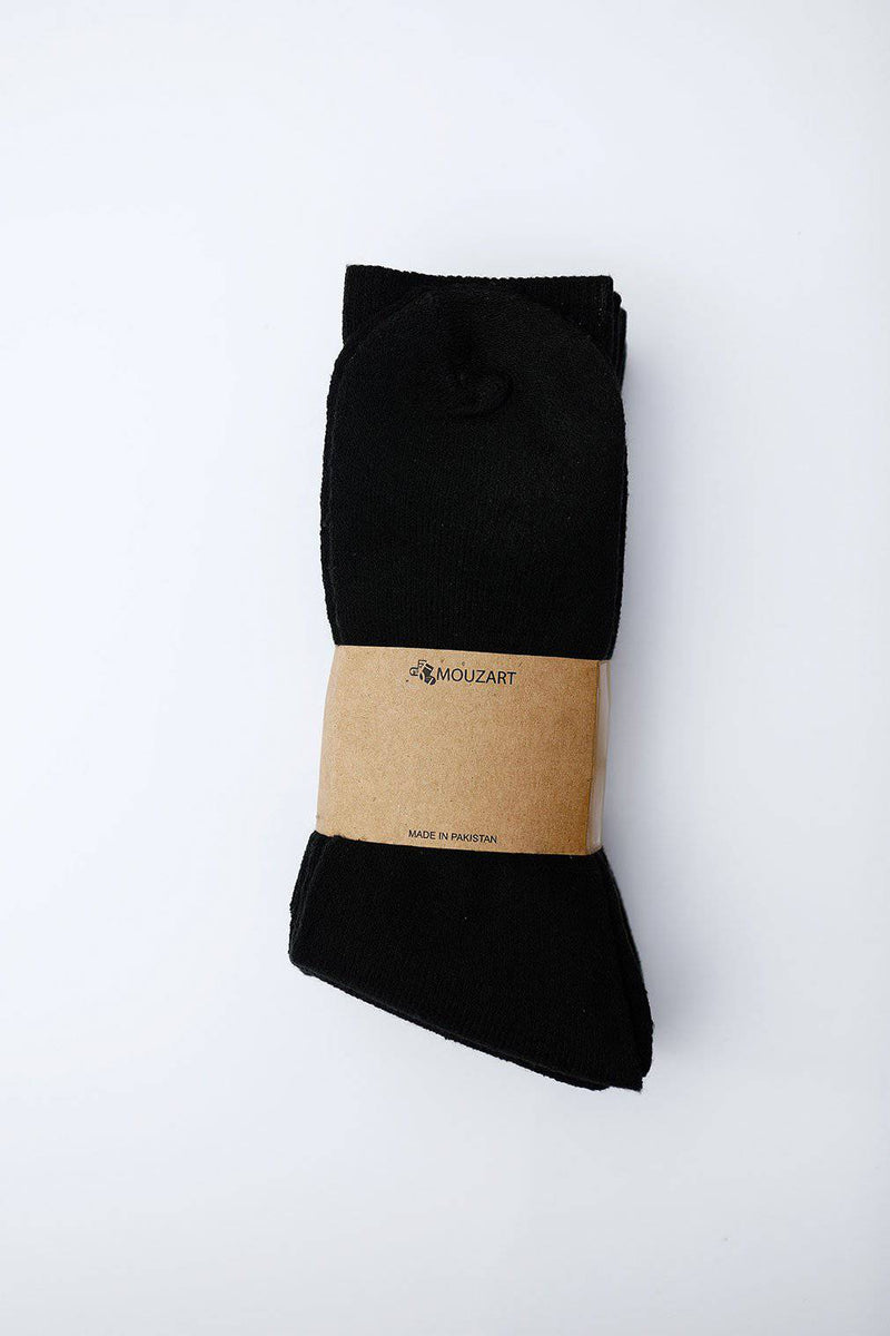 Tennis Black Socks (Pack Of 5) - HKarim Buksh