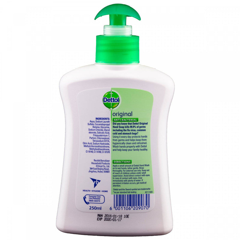 Dettol Original Liquid Hand Wash 250ml - HKarim Buksh