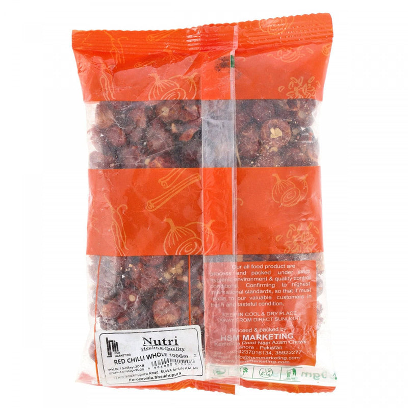 Nutri Red Chilli Whole 100 g - HKarim Buksh