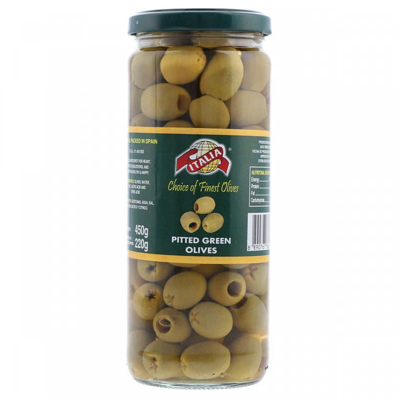 Italia Pitted Green Olives 450g - HKarim Buksh