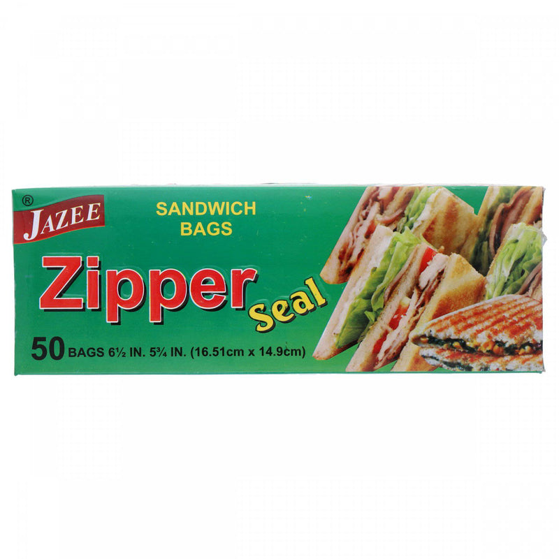 Jazee Zipper Sandwich Bags 50 Bags - HKarim Buksh
