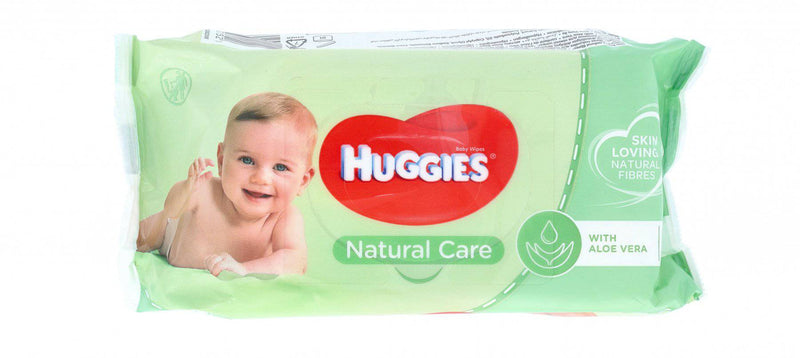 Huggies Natural Care With Aloe Vera 56 Wipes - HKarim Buksh