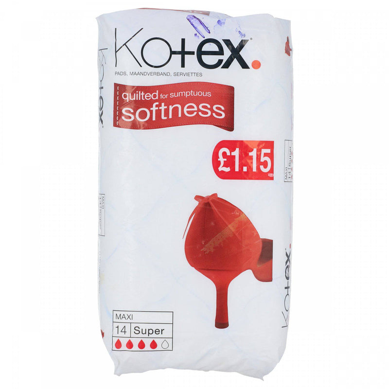 Kotex Quilted for Sumptuous Softness 14 Maxi Super - HKarim Buksh