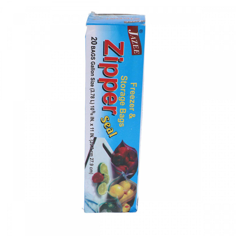 Jazee Zipper Seal Freezer & Storage Bags (20 Bags) - HKarim Buksh