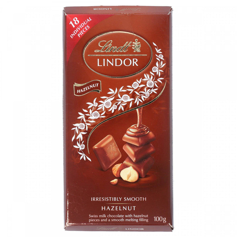 Lindt Lindor Hazelnut Chocolate 100g - HKarim Buksh