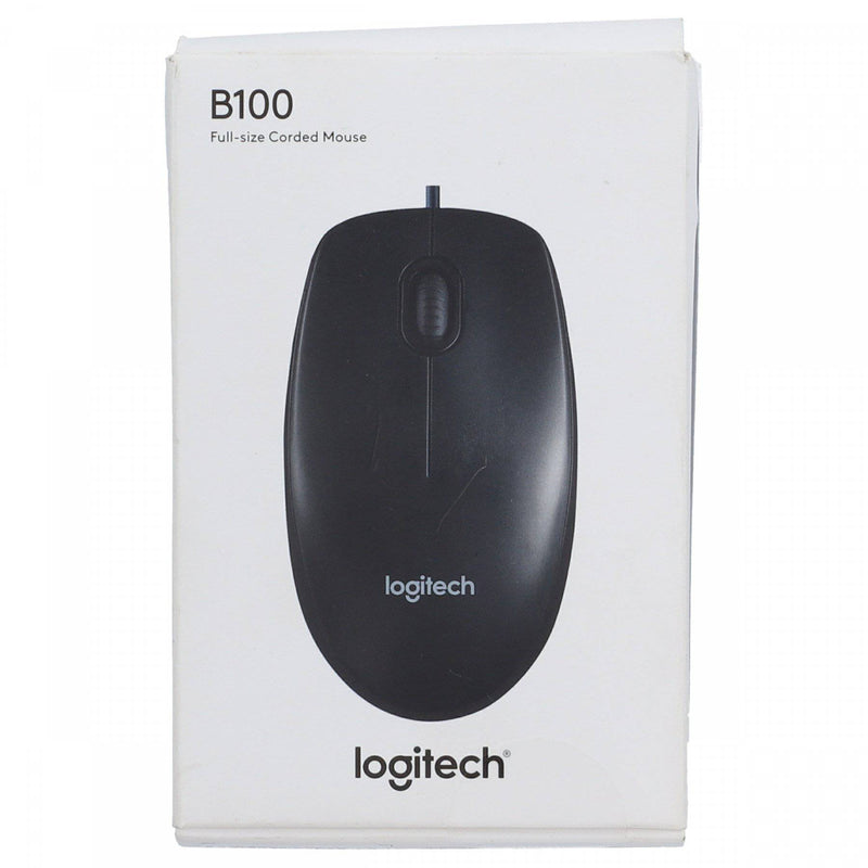 Logitech B100 Full-Size Corded Mouse Black - HKarim Buksh