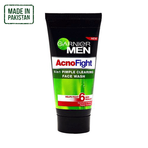 Garnier Men Acno Fight Pimple Clearing Facewash 100ml - HKarim Buksh