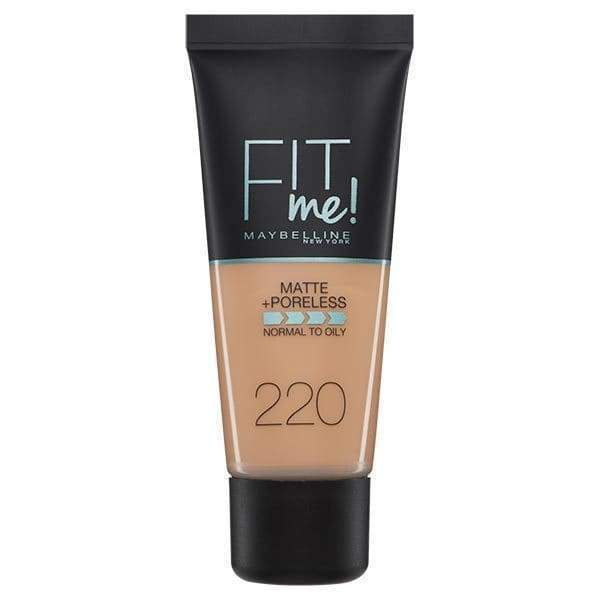 Maybelline New York Fit Me Liquid Foundation Matte & Poreless - 220 Natural Beige - HKarim Buksh