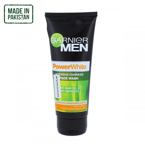 Garnier Men Power White Intensive Fairness Facewash 100ml - HKarim Buksh
